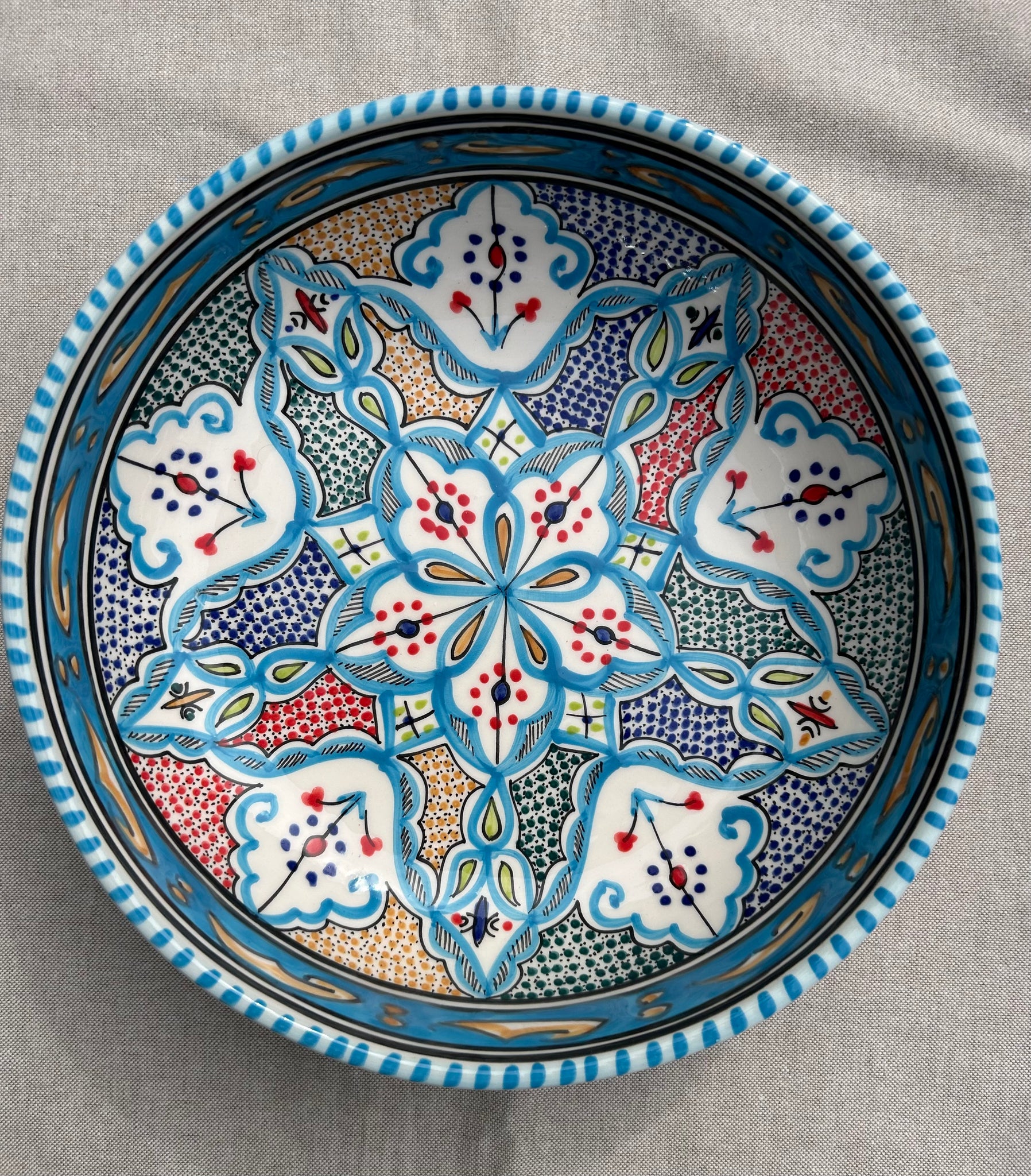 Schaal 25cm blauw