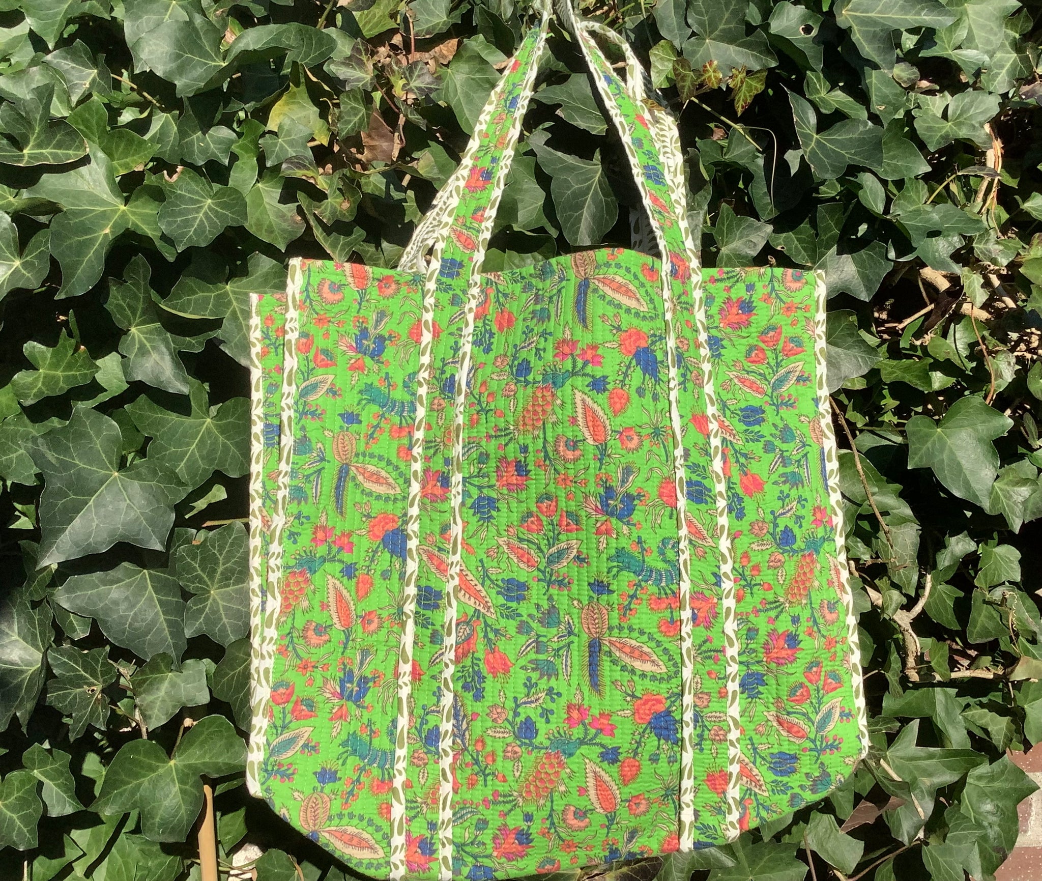 Shopper Kantha Green