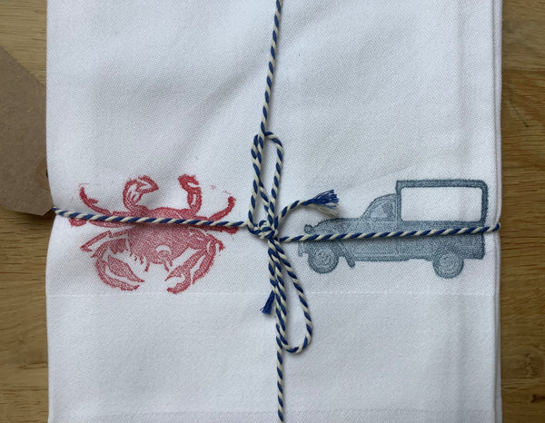 Set Servetten (damast) krab/2CV