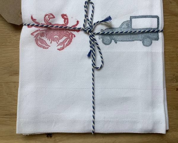 Set Servetten (damast) krab/2CV