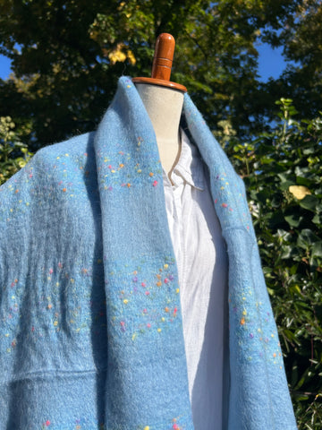 Shawl blauw