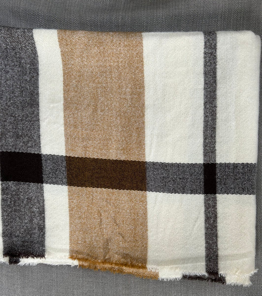 Shawl beige/Camel/ecru