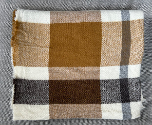 Shawl beige/Camel/ecru