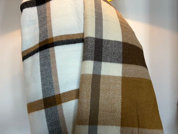 Shawl beige/Camel/ecru