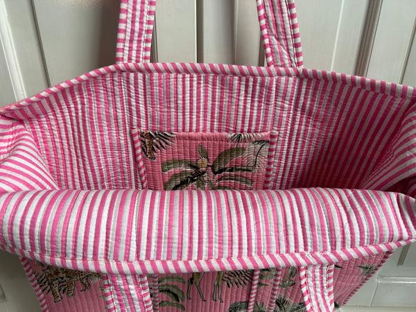 Shopper kantha roze