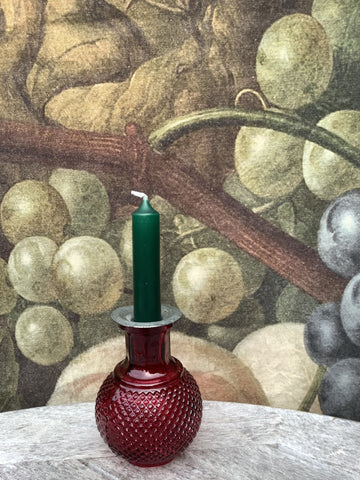 Glazen flesje/kandelaartje rood