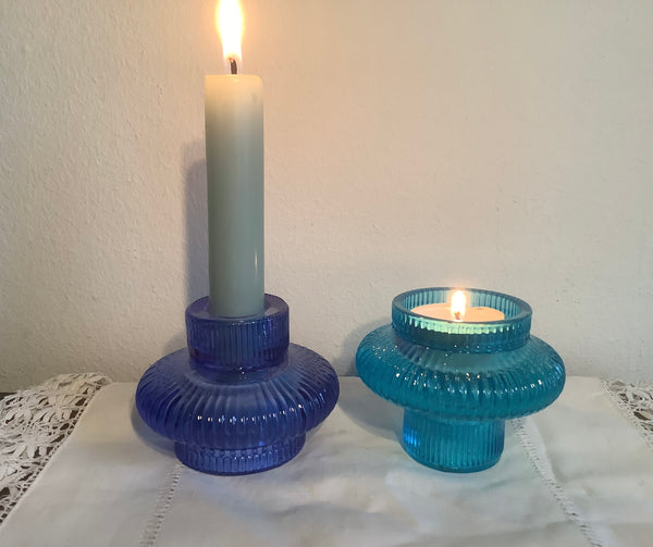 Kandelaartje duo blauw