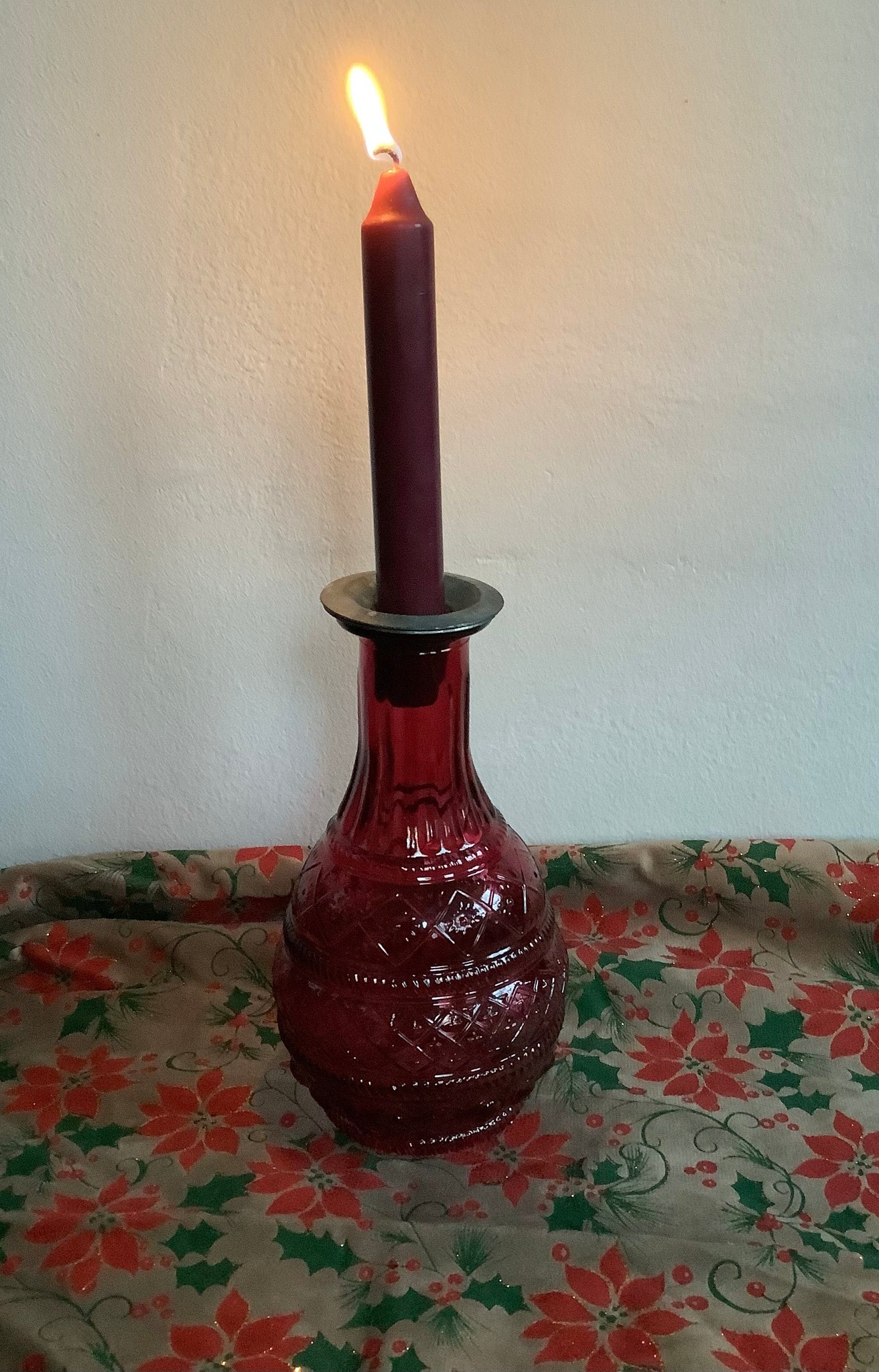 Kandelaartje/flesje Rood