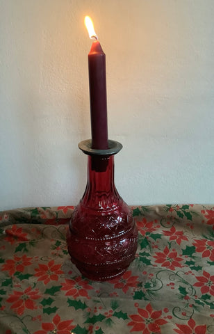 Kandelaartje/flesje Rood