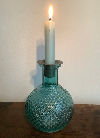 Kandelaar bolbuik lichtblauw