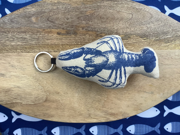 Keyring kreeft blauw