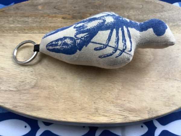 Keyring kreeft blauw