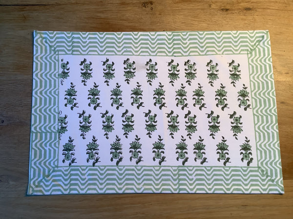 Set:Tafelloper|Placemats|Servetten Groen