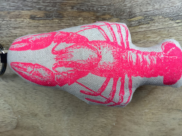 Keyring kreeft roze